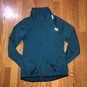 Blue Puma Asymmetric Zip Sweater Size Small
